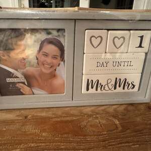 Malden International Designs Wedding Countdown Block & Photo Frame